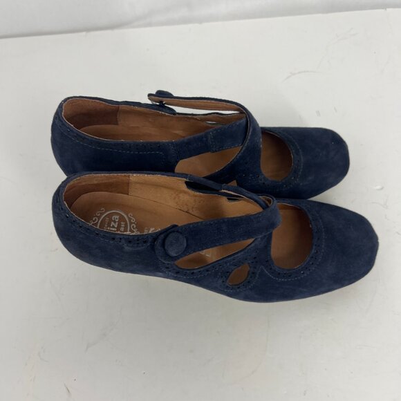 Jeffrey Campbell Leigh blue suede cross strap wedge shoes - Picture 3 of 12